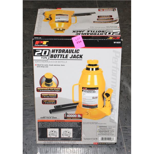 PT 20 TON HYDRAULIC BOTTLE JACK
