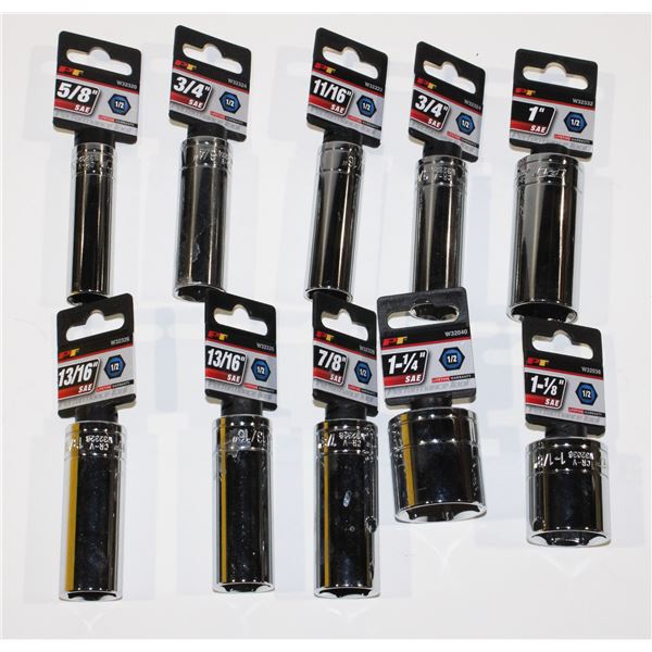 LOT OF 1/2" DRIVE SAE SOCKETS