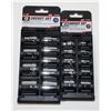 Image 1 : PT 9PC 1/2" DRIVE SAE SOCKET SET, AND PT 10PC 3/8"