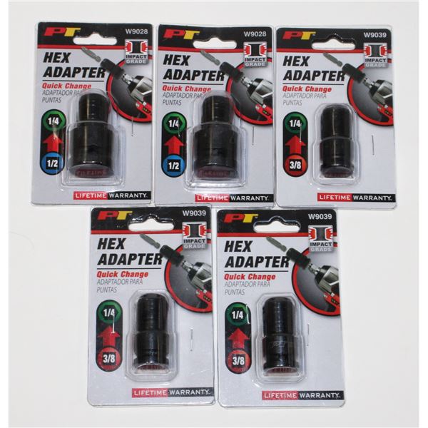 ASSORTED QUICK CHANGE HEX ADAPTERS