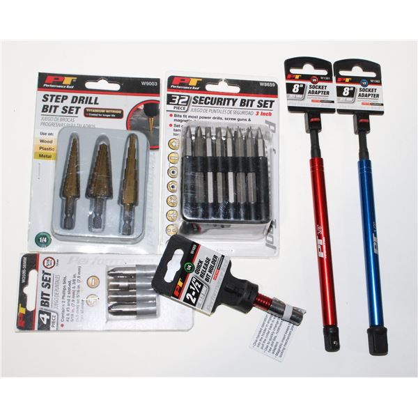 STEP DRILL BIT SET, 32PC SECURITY BIT SET, 4PC BIT