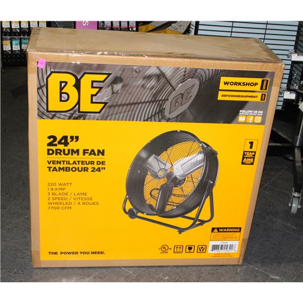 24" DRUM FAN. 220W, 2 SPEED, WHEELED