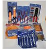 Image 1 : LOT OF TOOLS INCLUDING TOW ROPE, PLIER SET,