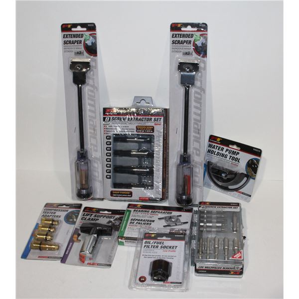 8PC SCREW EXTRACTOR SET, EXTENDED SCRAPER,