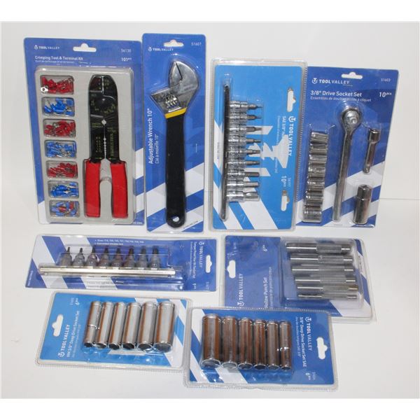 CRIMPING TOOL & TERMINAL KIT, ADJUSTABLE WRENCH,