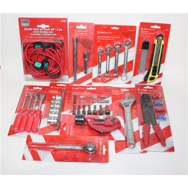 TOOLS INCLUDING SAE COMBINATION WRENCH SET,