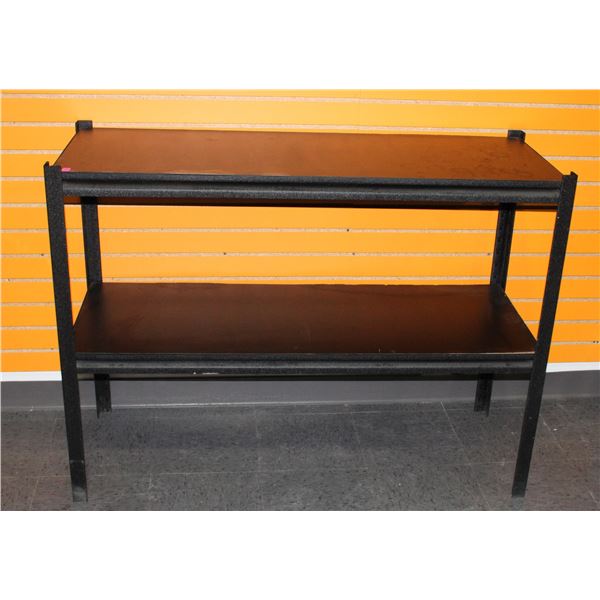 4' SHELVING UNIT. APPROX 3' TALL X 17.5" DEEP