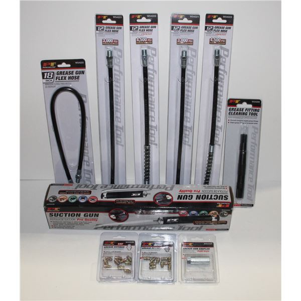 SUCTION GUN, 18" GREASE HUN FLEX HOSE, FOUR