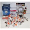 Image 1 : LOT WITH EAR PROTECTION, DUST MASKS, GRIP TAPE,