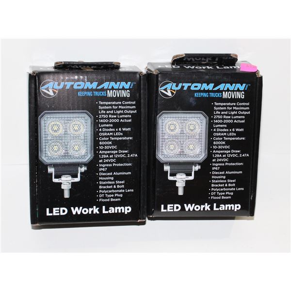 2 AUTOMANN LED WORK LAMPS