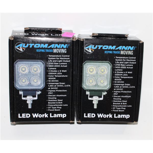 2 AUTOMANN LED WORK LAMPS