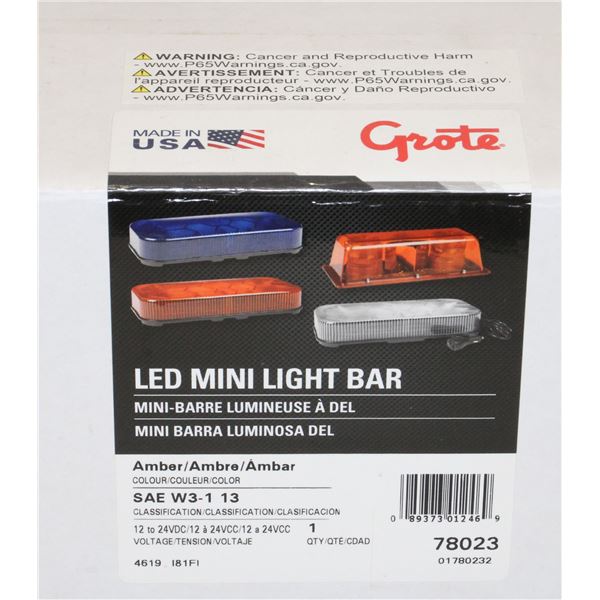 GROTE AMBER LED MINI LIGHT BAR