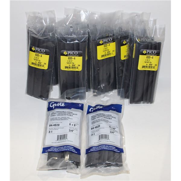 LOT OF ASSORTED SHRINKABLE TUBING