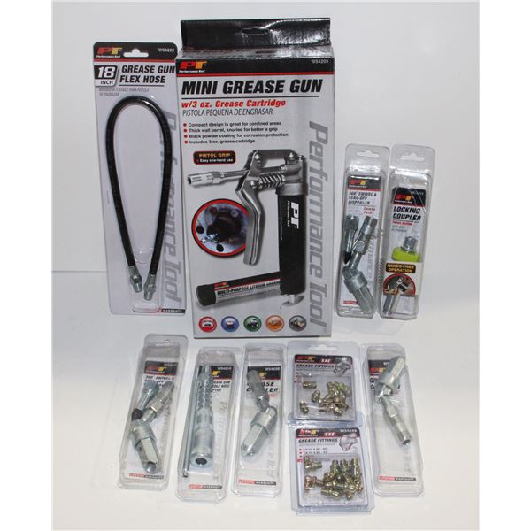 MINI GREASE GUN, 18" GREASE GUN FLEX HOSE,