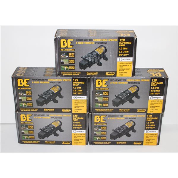5 12V DIAPHRAGM PUMPS, 1.0GPM
