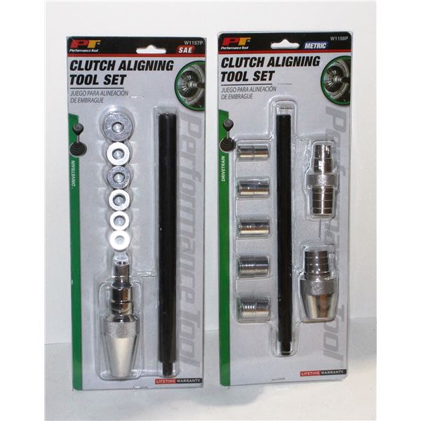 CLUTCH ALIGNING TOOL SET, ONE METRIC AND ONE SAE