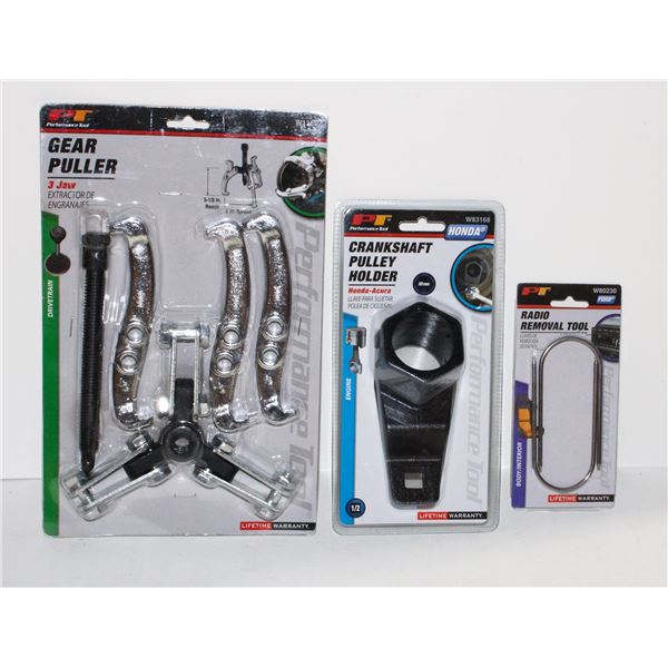 3 JAW GEAR PULLER, CRANKSHAFT PULLEY HOLDER (HONDA)