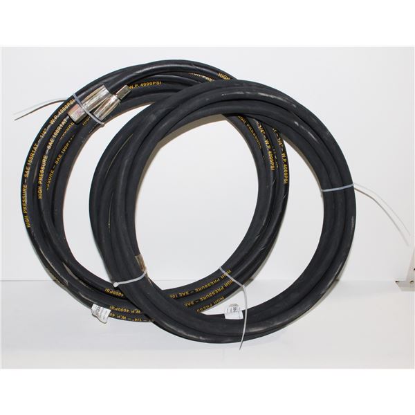 TWO 16' 1/2" GREASE GUN HOSES