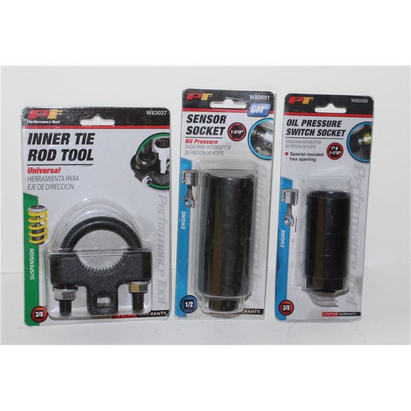 INNER TIE ROD TOOL, SENSOR SOCKET (GM), AND