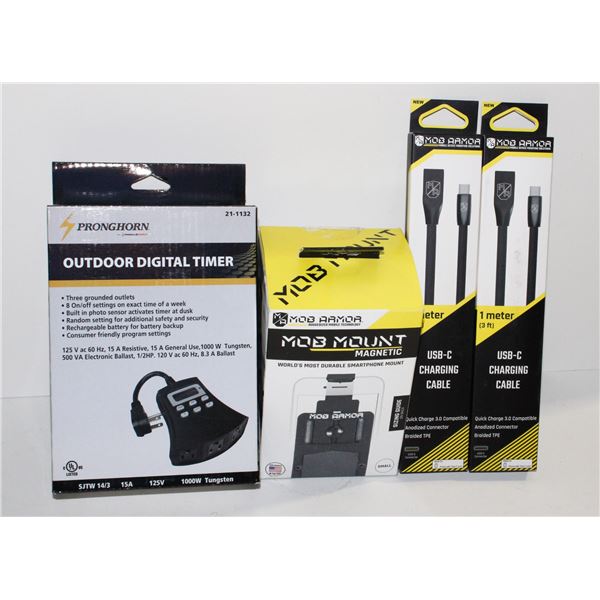 OUTDOOR DIGITAL TIMER, AND MOB MOUNT