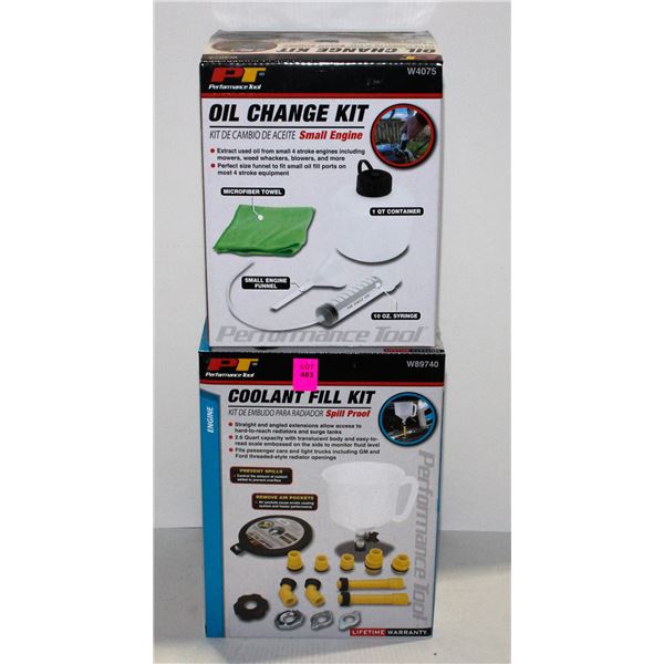 OIL CHANGE KIT AND COOLANT FILL KIT