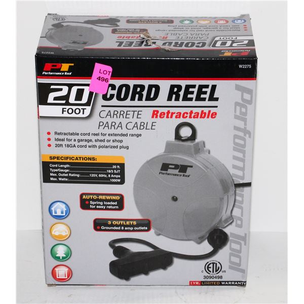 20' CORD REEL RETRACTABLE