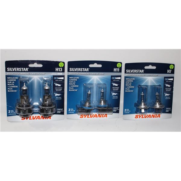 SYLVANIA HEADLIGHTS H13, H11, H7