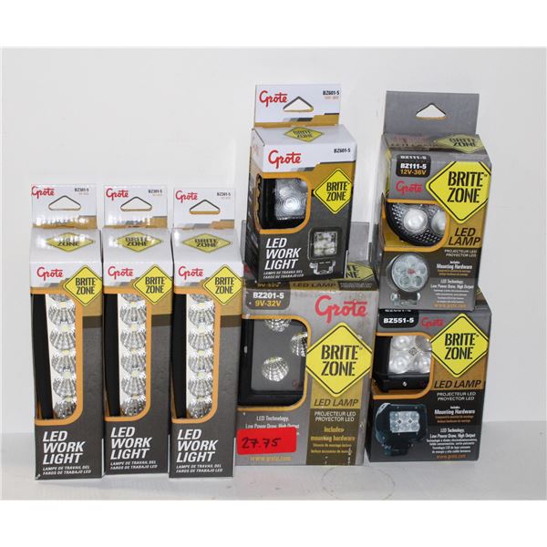 LOT OF GROTE LED WORK LIGHTS
