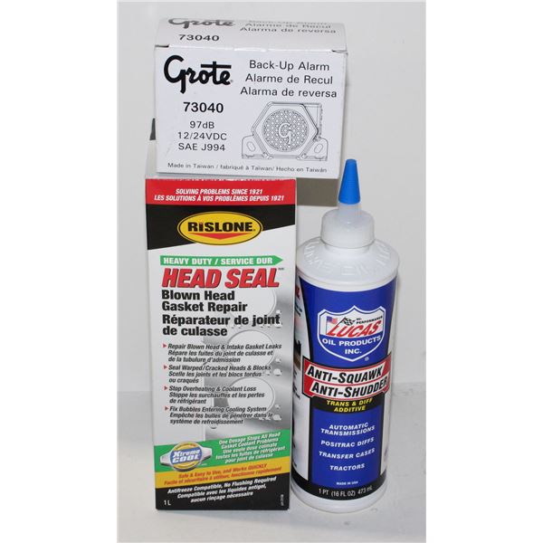 GROTE BACK UP ALARM, RISLONE HEAD SEAL, AND