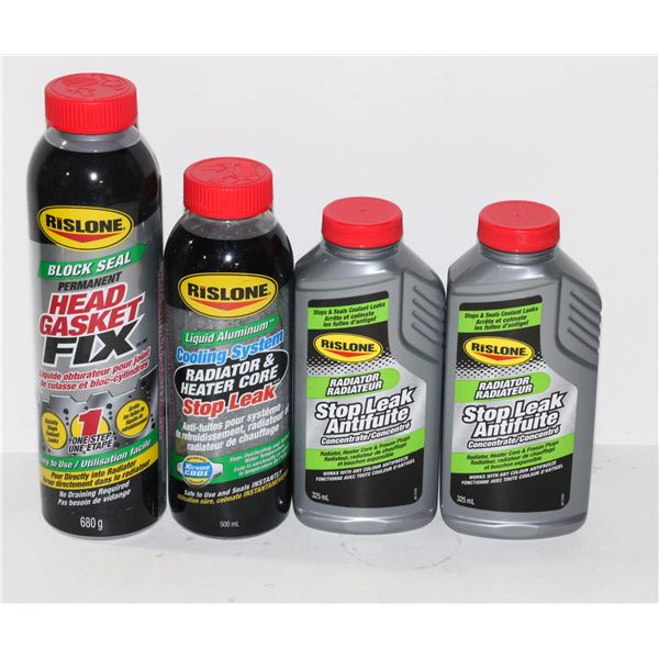 LOT OF AUTOMOTIVE FLUIDS INCLUDING RISLONE