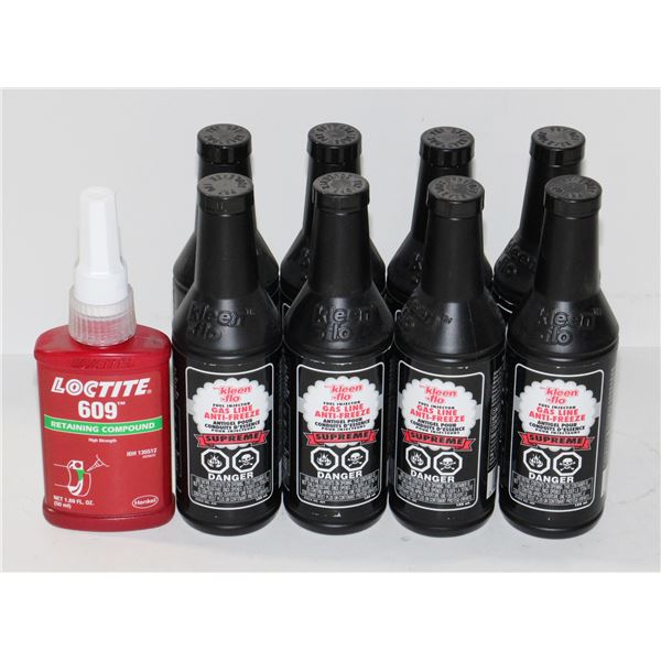 LOT OF AUTOMOTIVE FLUIDS, KLEEN FLO GAS LINE