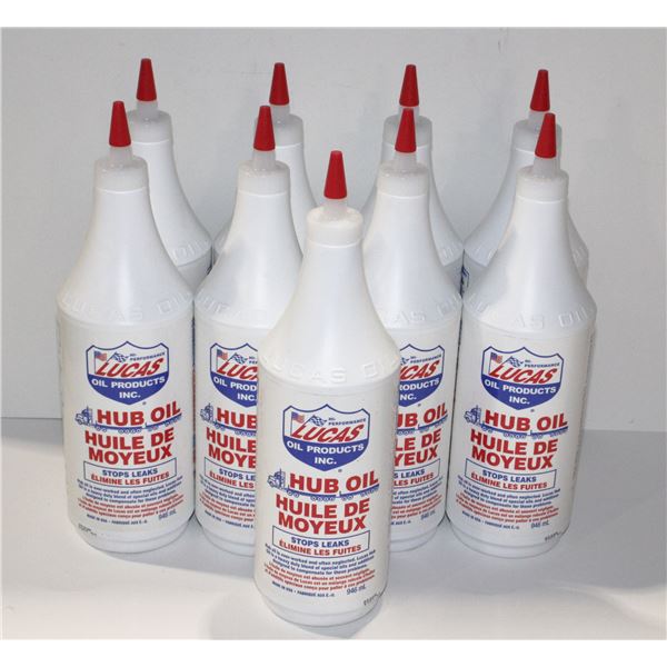 9 BOTTLES OF LUCAS HUB OIL