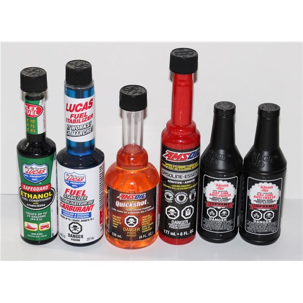 LOT OF AUTOMOTIVE FLUIDS INCLUDING LUCAS