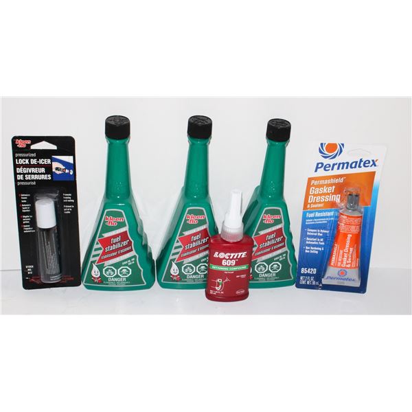 LOT OF KLEEN FLO FUEL STABILIZER, LOCTITE 609,