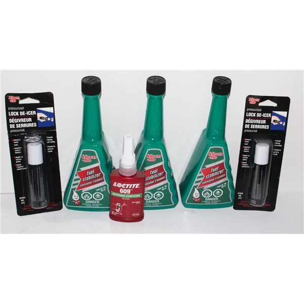 LOT OF KLEEN FLO FUEL STABILIZER, LOCTITE 609,
