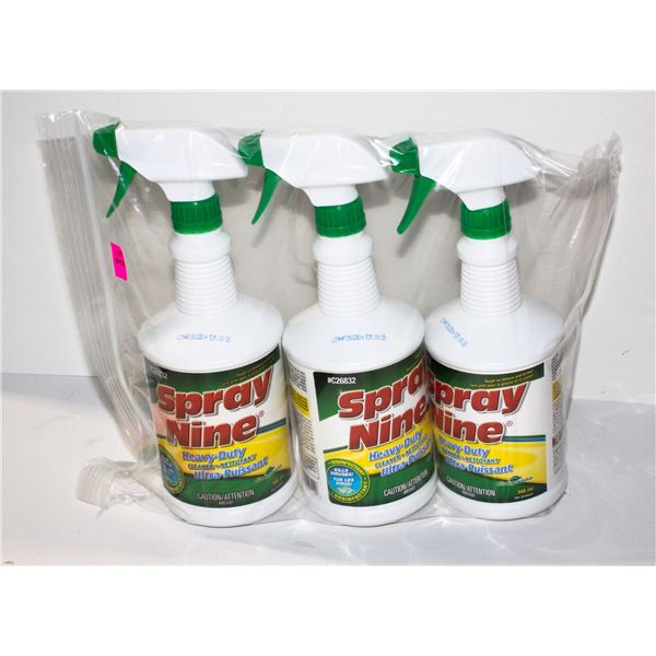 LOT OF SPRAY NINE BOTTLES