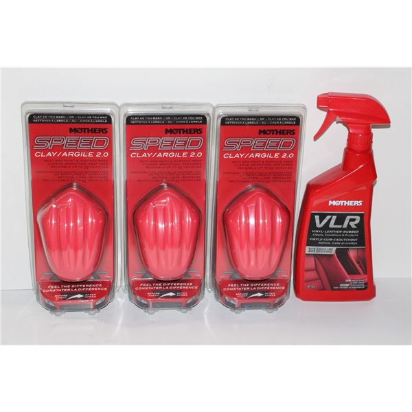 LOT OF MOTHERS VINYL LEATHER RUBBER CLEANER,