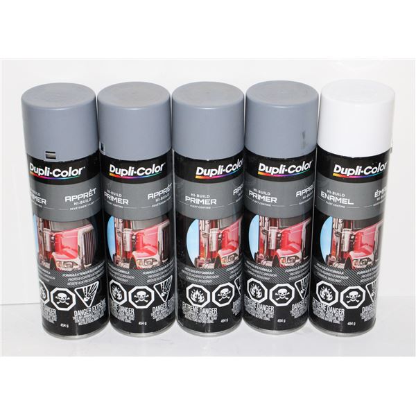 LOT OF DUPLI-COLOR HI BUILD PRIMER FLEET COATING