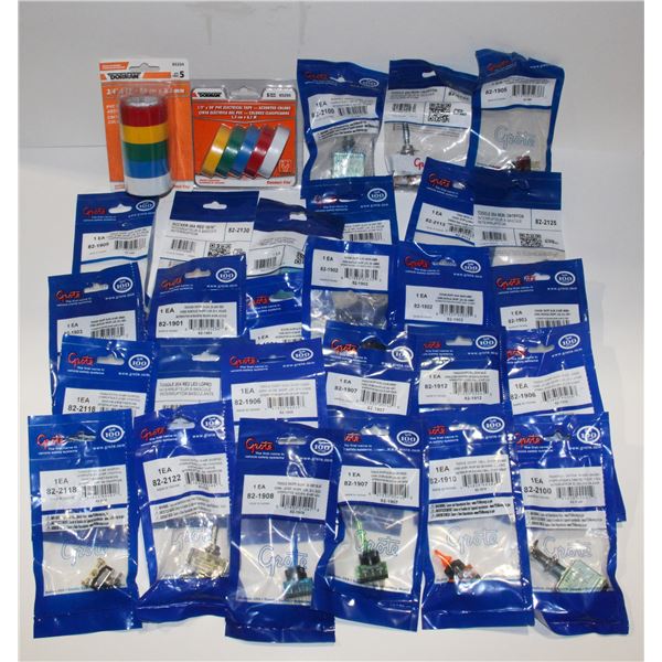 LOT OF GROTE ELECTRICAL ACCESSORIES AND