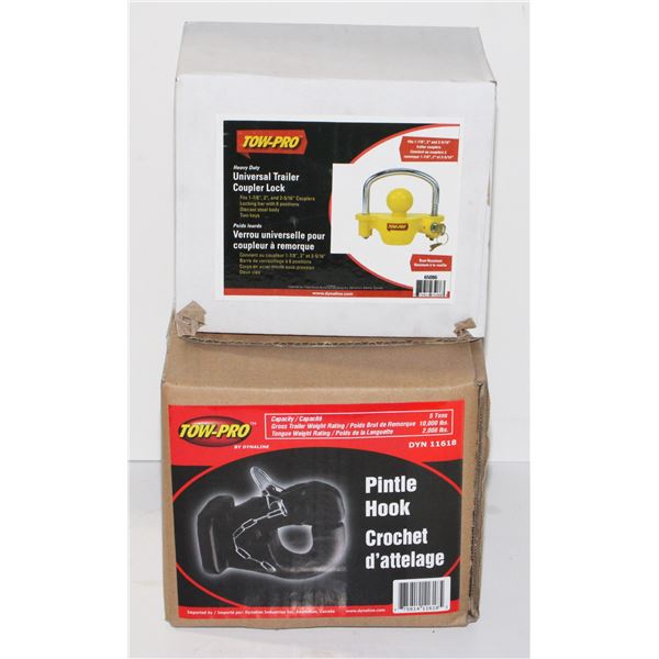 TOW-PRO UNIVERSAL TRAILER COUPLER LOCK AND