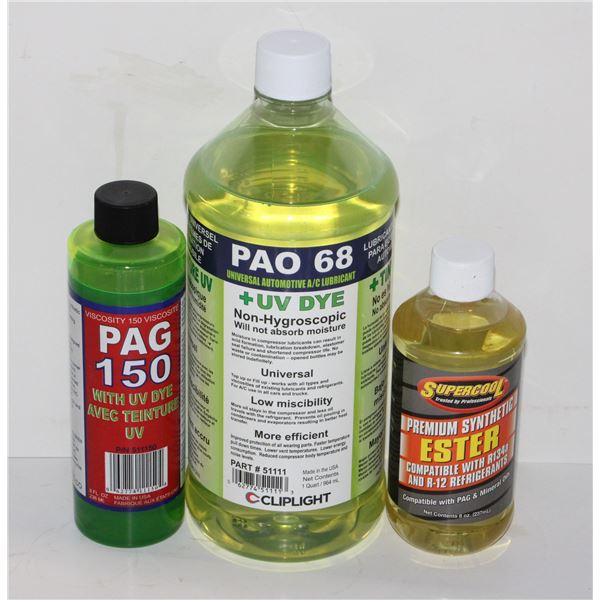 PAG 150 UV DYE, PAO 68 UNIVERSAL AUTOMOTIVE AC