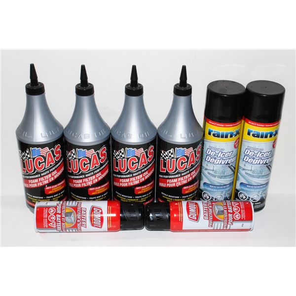 LUCAS FOAM FILTER OIL, GUMOUT BATTERY