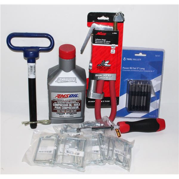 MILTON INFLATOR GAGE DUAL HEAD CHUCK, AMSOIL