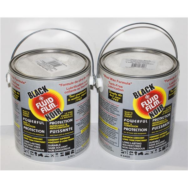 TWO 3.78L PAILS OF BLACK FLUID