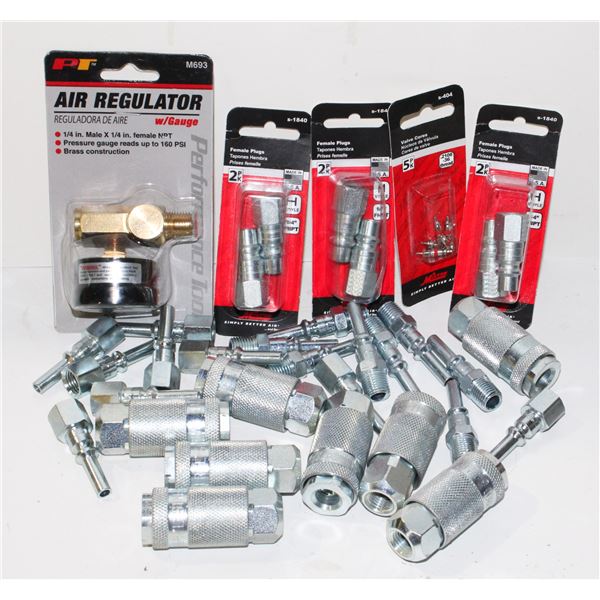 AIR REGULATOR WITH GUAGE, FEMALE PLUGS,