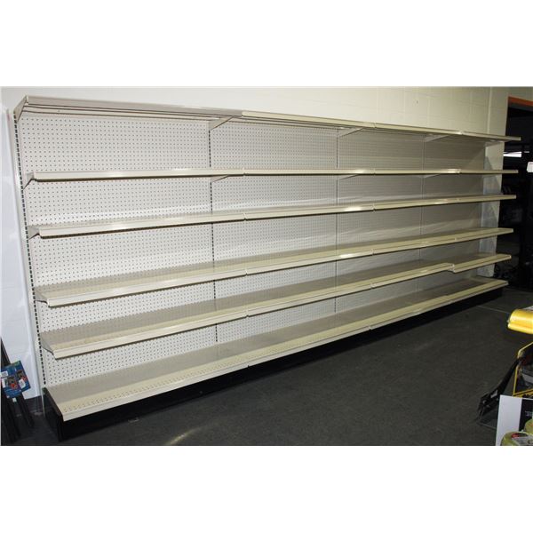 16' RETAIL DISPLAY SHELVING PEGBOARD BACK
