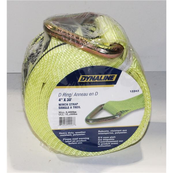 4" X 30' D RING WINCH STRAP