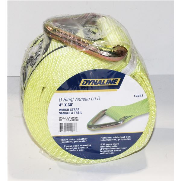 4" X 30' D RING WINCH STRAP