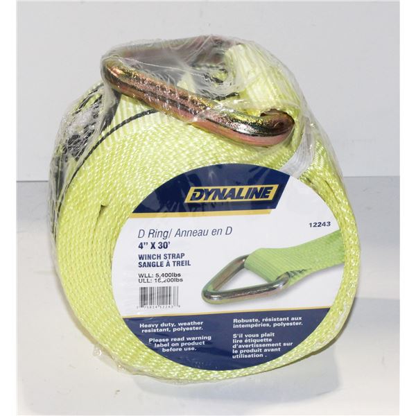 4" X 30' D RING WINCH STRAP