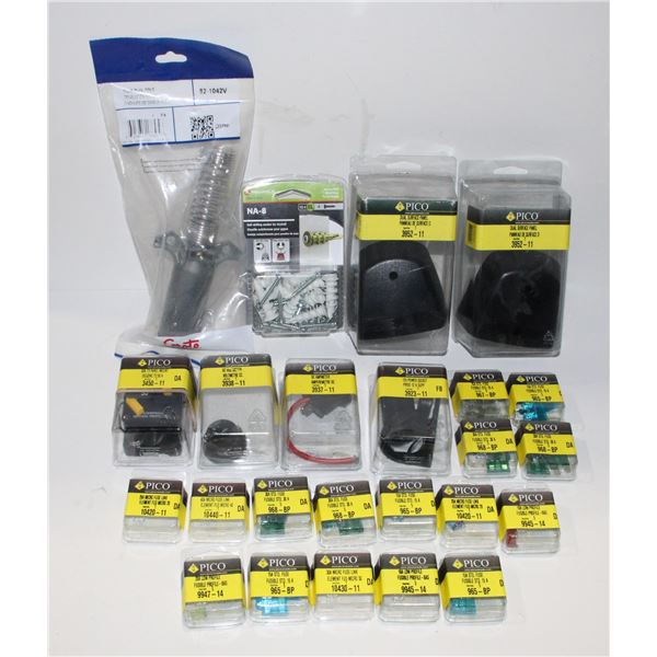 LOT OF ELECTRICAL COMPONENTS AND PACK